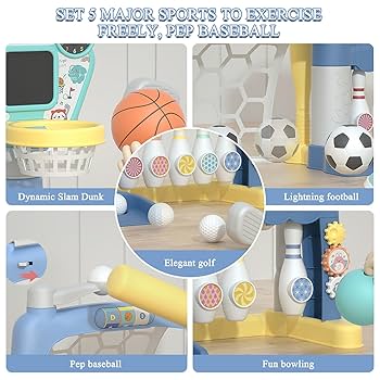 Amazon.com: Losbenco Toddler Basketball Hoop with Adjustable